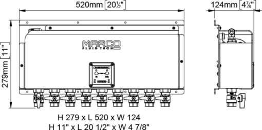 Marco OCS9/E Sistème vidange huile électronique - 9 vannes BSP (110-240 Volt) – Image 2