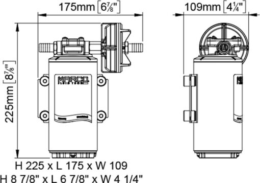 Compatible PWM - Marco UP10 Pompe à engrenages bronze pour services lourds 4.8 gpm - 18 l/min (24 Volt) – Image 2