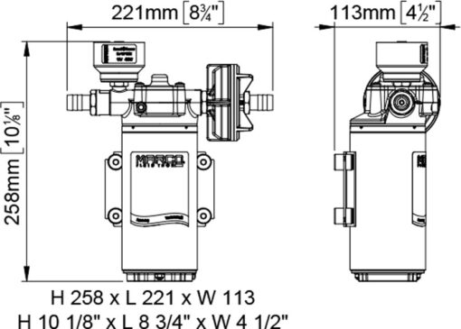 Marco UP12/E pump drawing