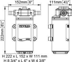 Compatible PWM - Marco UP12-LO Pompe à engrenages en bronze pour huiles légères (12 Volt) 1