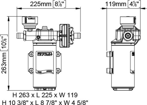 Marco UP14/E-BR pump draw