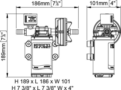 Marco UP3/E-BR pump draw