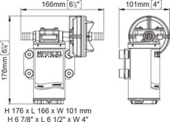 Compatible PWM - Marco UP8 Pompe à engrenages pour services lourds 2.6 gpm - 10 l/min (12 Volt) 1