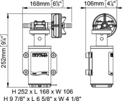 Compatible PWM - Marco UP9-HD Pompe pour services lourds avec bride 3.2 gpm - 12 l/min (24 Volt) 1